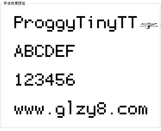 ProggyTinyTT字体