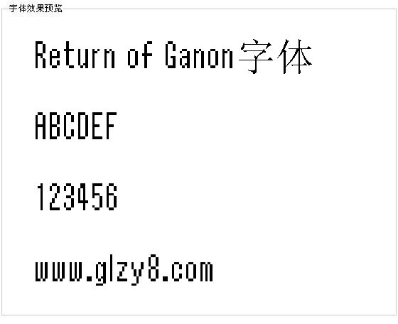 Return of Ganon字体