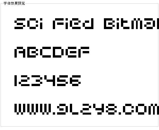 Sci Fied Bitmap字体