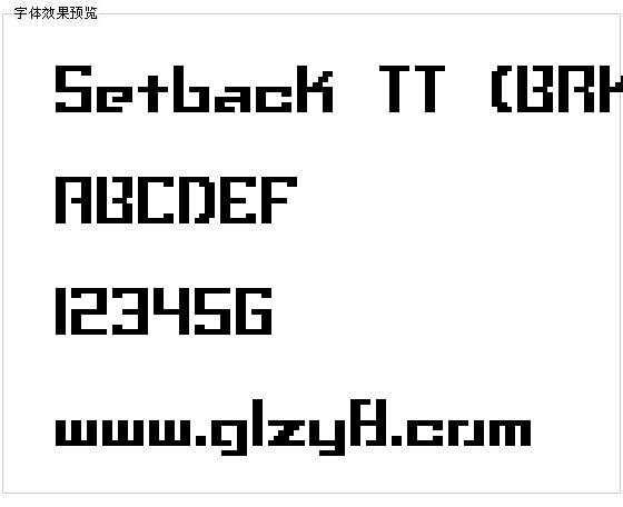 Setback TT (BRK)字体