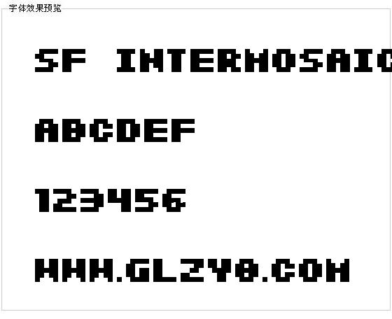 SF Intermosaic字体