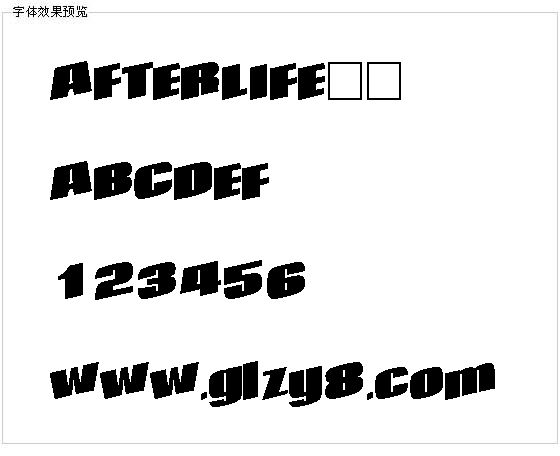 AFTERLIFE字体