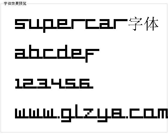 supercar字体