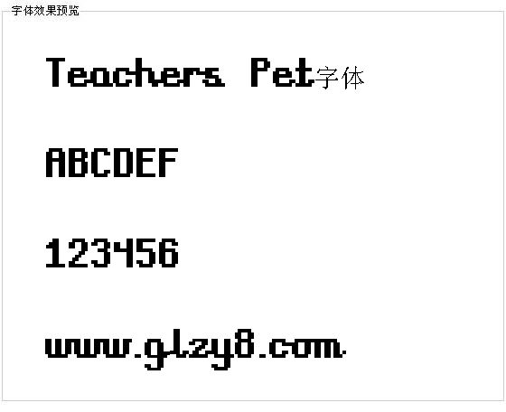 Teachers Pet字体