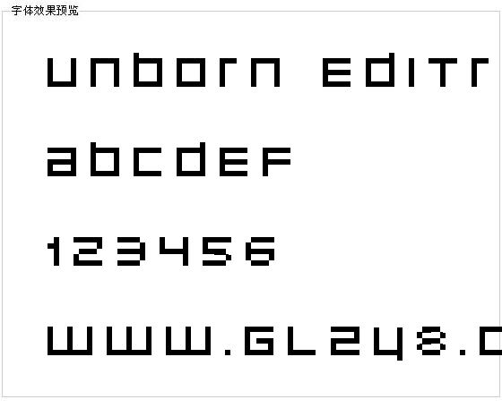 unborn editrion字体