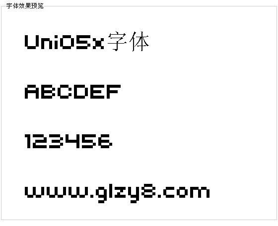 Uni05x字体