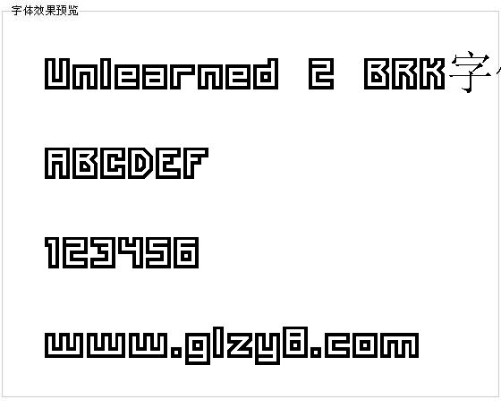 Unlearned 2 BRK字体