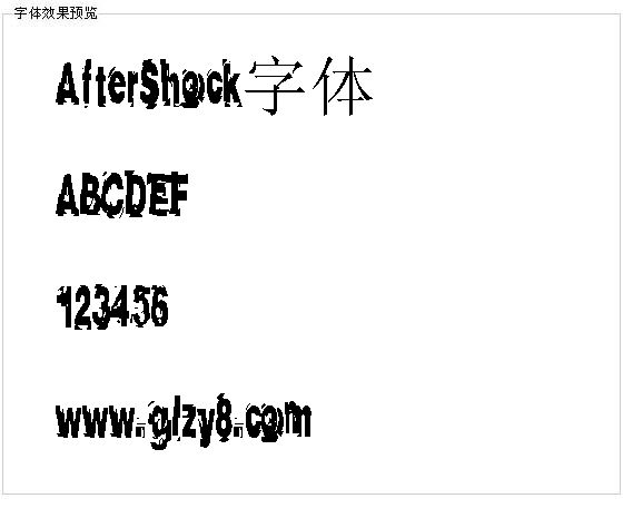 AfterShock字体