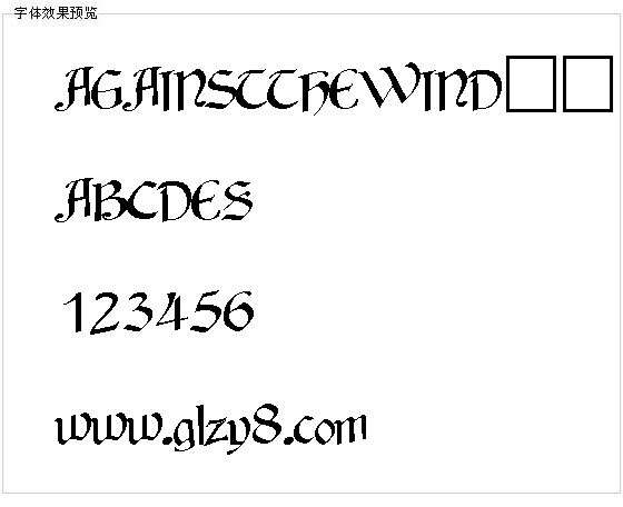 AGAINSTTHEWIND字体