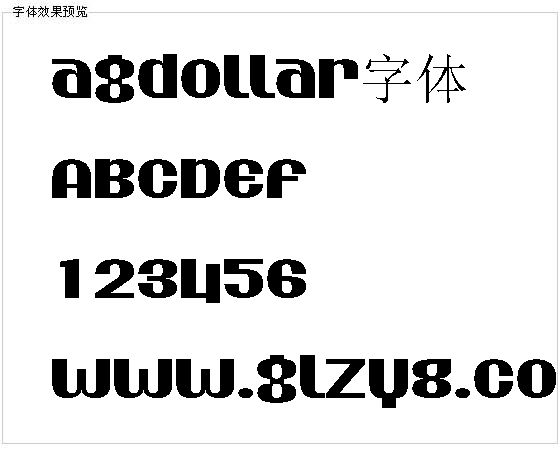 agdollar字体