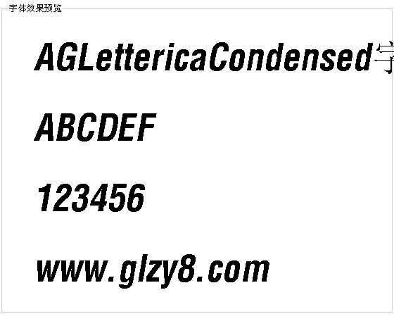 AGLettericaCondensed字体