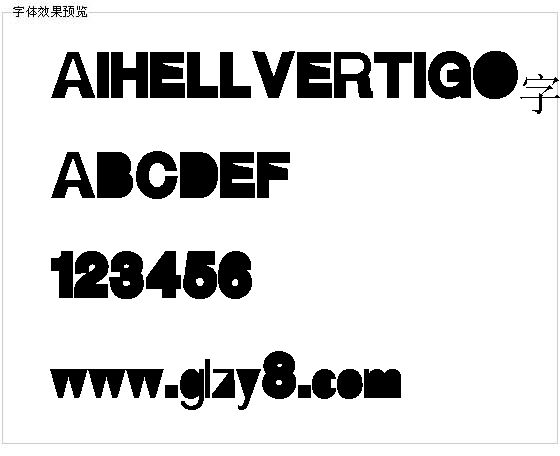 AIHELLVERTIGO字体