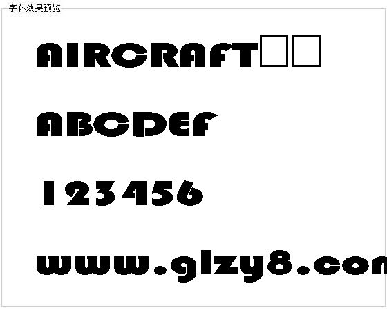 AIRCRAFT字体