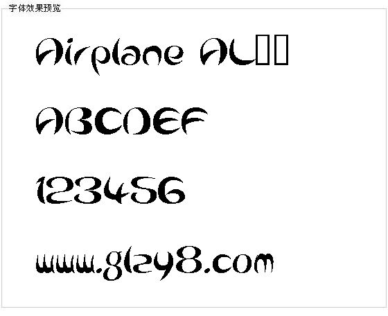 Airplane AL字体