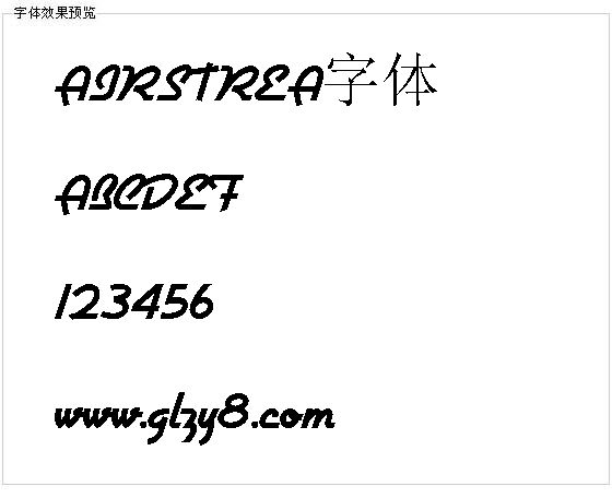 AIRSTREA字体