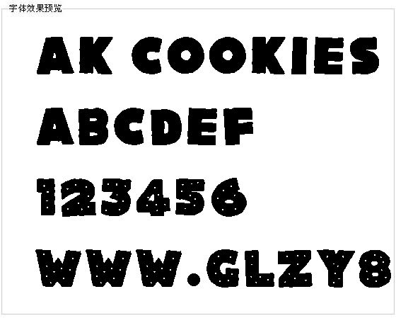 AK COOKIES vanilla字体