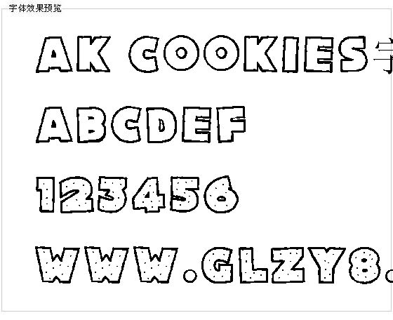 AK COOKIES字体