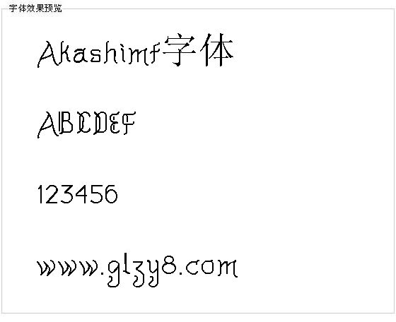 Akashimf字体