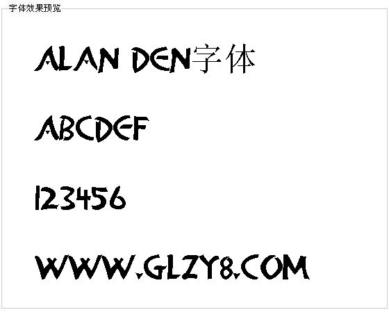 Alan Den字体