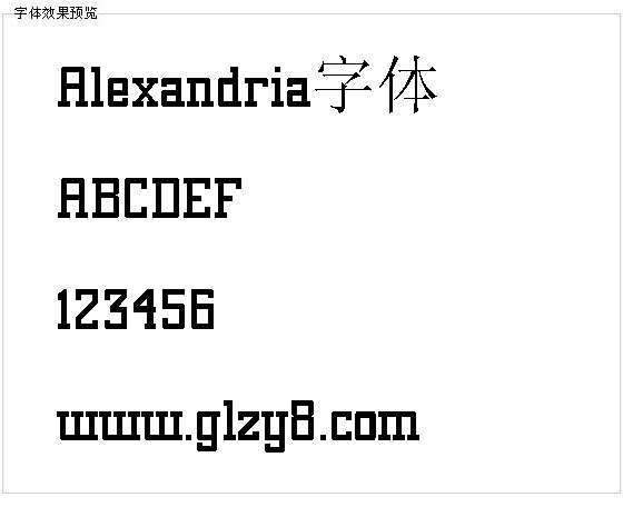 Alexandria字体