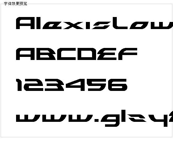 AlexisLowerCase字体