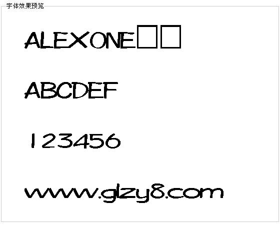 ALEXONE字体