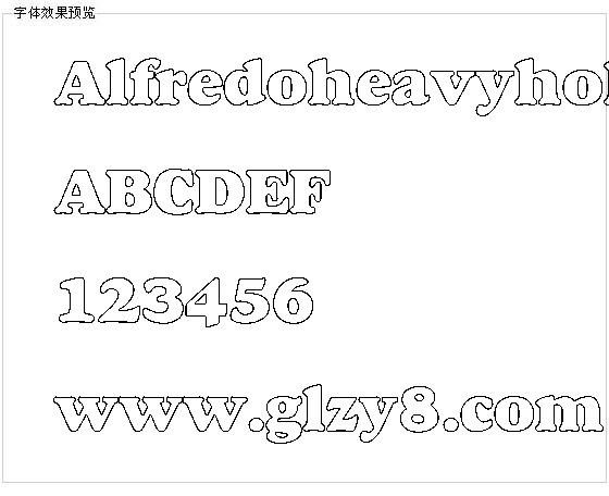 Alfredoheavyhollow字体