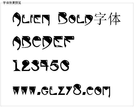 Alien Bold字体