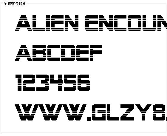 Alien Encounters字体