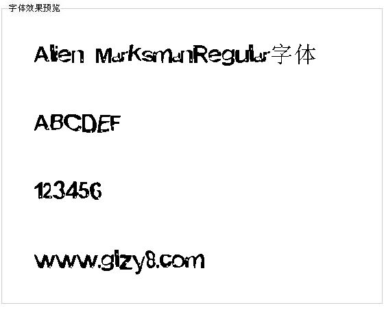 Alien MarksmanRegular字体