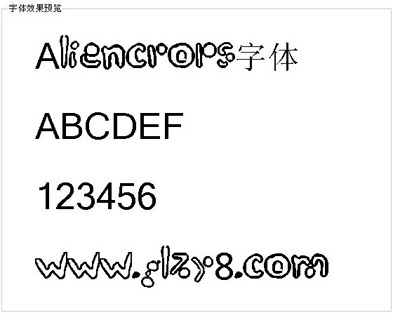 Aliencrops字体