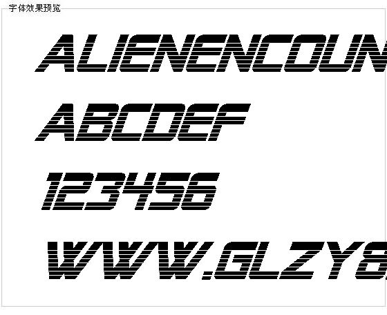 AlienEncounters字体