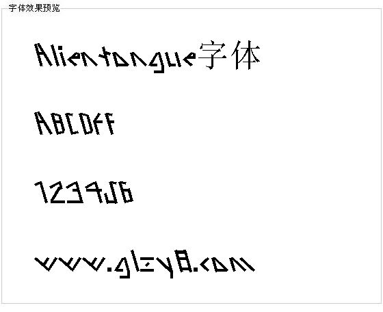 Alientongue字体