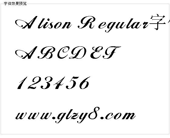 Alison Regular字体