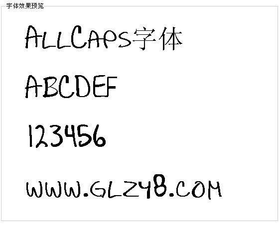 AllCaps字体