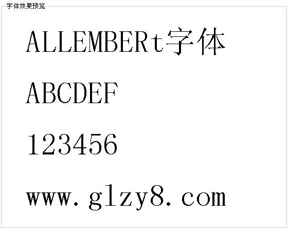 ALLEMBERt字体