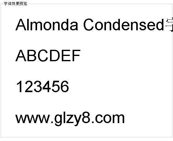 Almonda Condensed字体