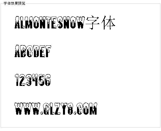 AlmonteSnow字体