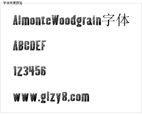 AlmonteWoodgrain字体