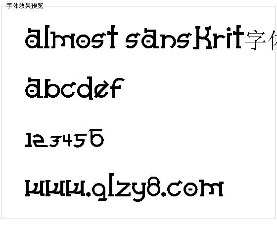 Almost Sanskrit字体