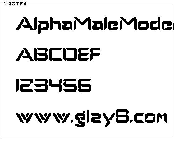 AlphaMaleModern字体