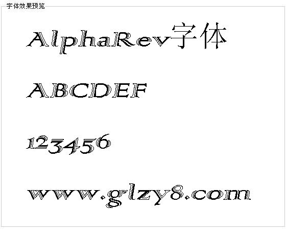 AlphaRev字体