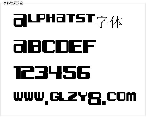 Alphatst字体