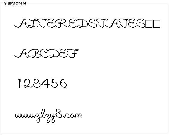 ALTEREDSTATES字体