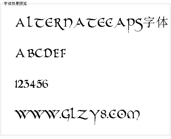 Alternatecaps字体