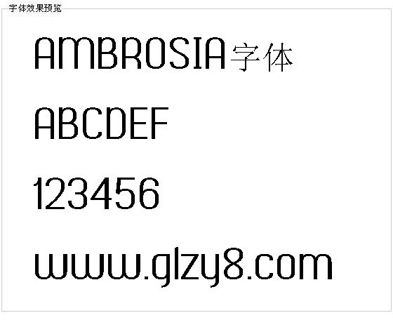 AMBROSIA字体