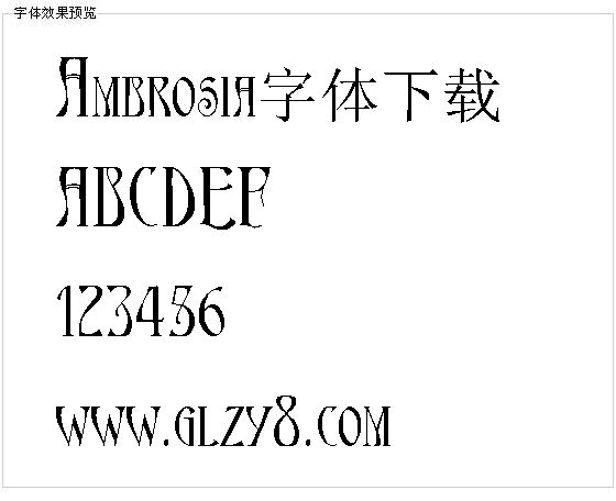 Ambrosia字体下载