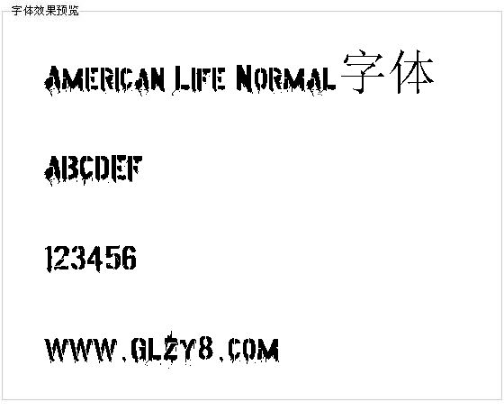 American Life Normal字体