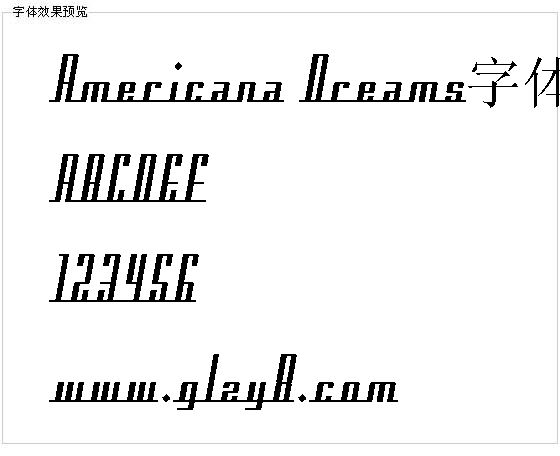 Americana Dreams字体