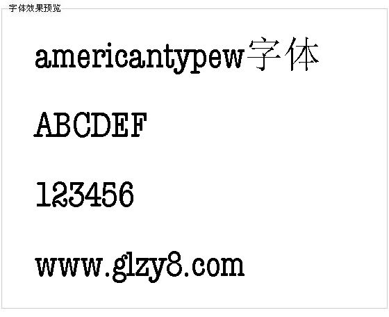 americantypew字体